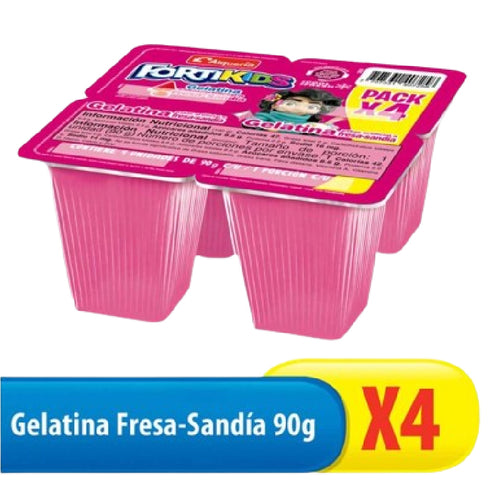 GELATINA ALQUERIA 4U 360G FORTIKIDS FRESA/SANDIA